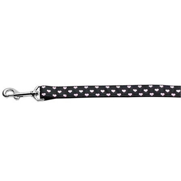 Unconditional Love Pink and Black Dotty Hearts Dog Leash 6 Foot Leash UN742491
